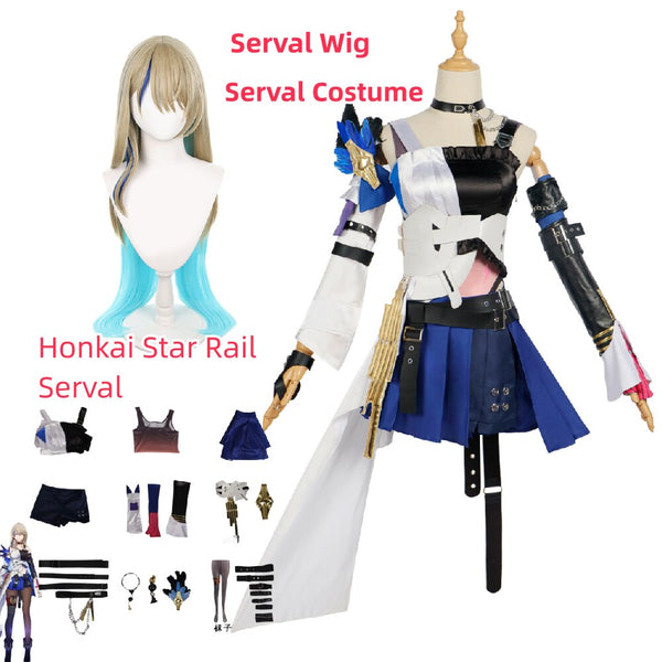 Game Honkai Star Rail Serval Cosplay Costume Halloween Woman Outfits Clothes