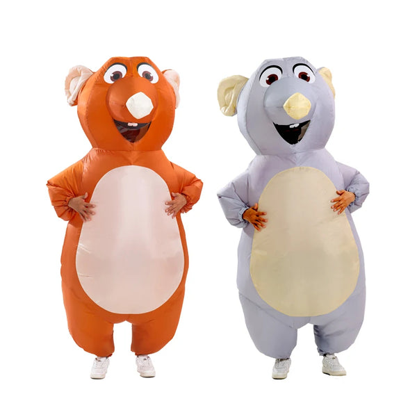 Inflatable Mouse Costume for Blow Adult up Mouse Rat Cosplay Costume Funny Halloween Party Carnival Cosplay Costume Suit