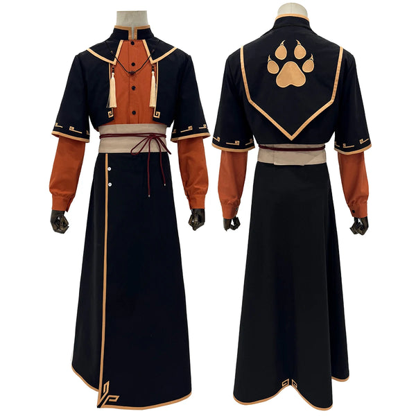 Xiao Hei Anime Sakinini Cosplay Costume Embroidery Top Skirt Coat Belt Animation Convention Halloween Christmas Gift