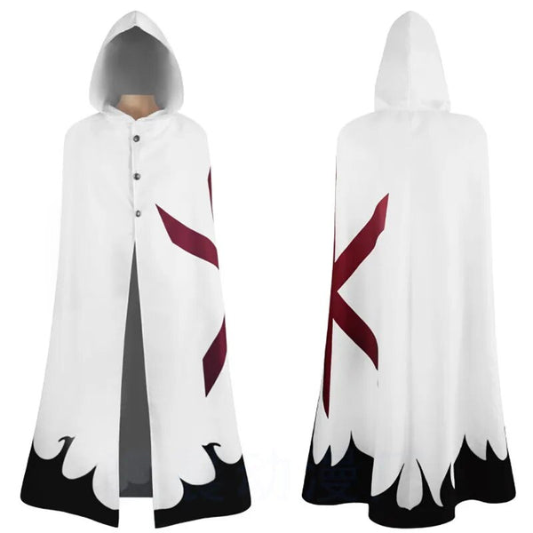 Anime Bleaches Sternrn and Ritterer Yhwacheses Cosplay Costume Wandenreicheses White Cloak Jugramam Haschwaltheses Bambiettata and Basterbinene Hoodie Cape