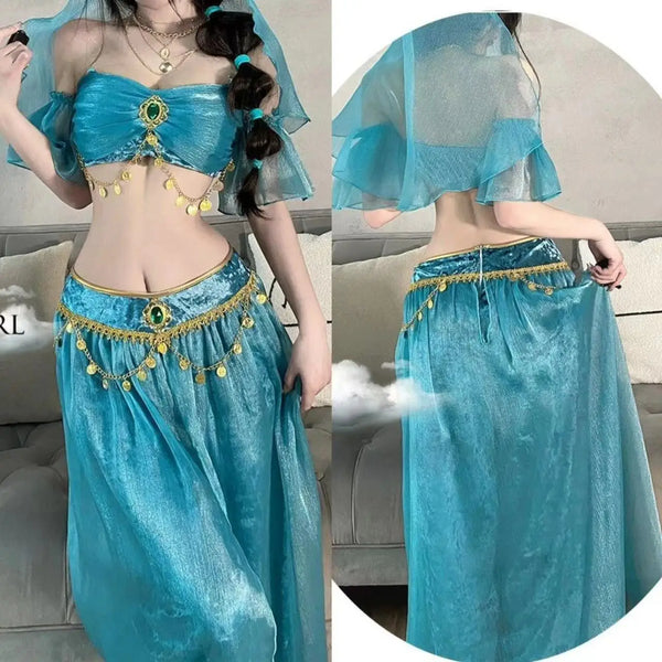 Gorgeous Aladdin costume adult female Princess Jasmine costume set