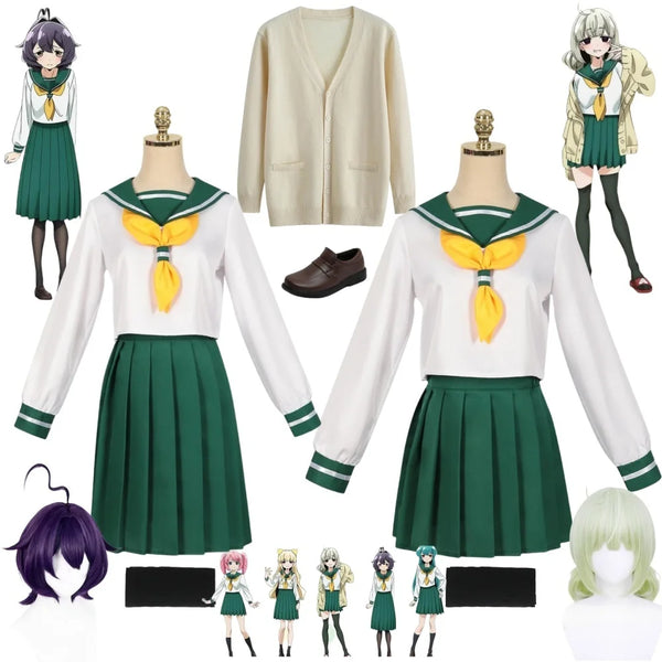 Aragaga Kiwiwi Cosplay Anime Gushinging Over Magical Girls Costume Wig Magiaia Bösese JKSchool Uniform Black Stocking