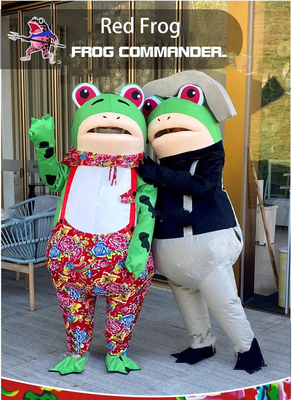 New Cute Frog Costume Funny Green Frog Doll Costume Propaganda Mascot Cartoon Anime Clothing for Adult Children Halloween Party