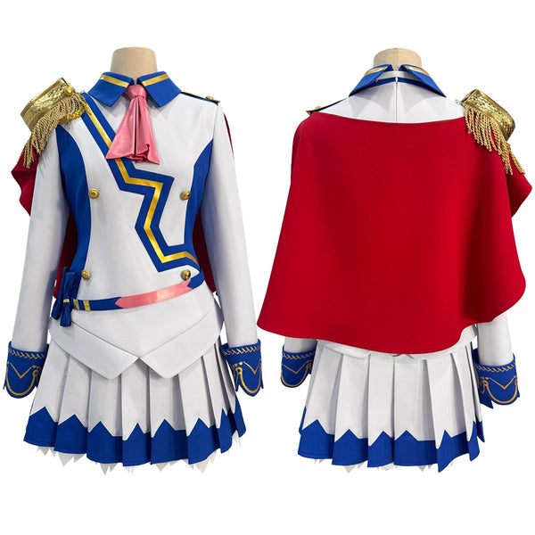 Derbyby Game Tokaiai Teioio Cosplay Costume Halloween Convention Christmas Red Shawl JK Skirt Gloves Gift