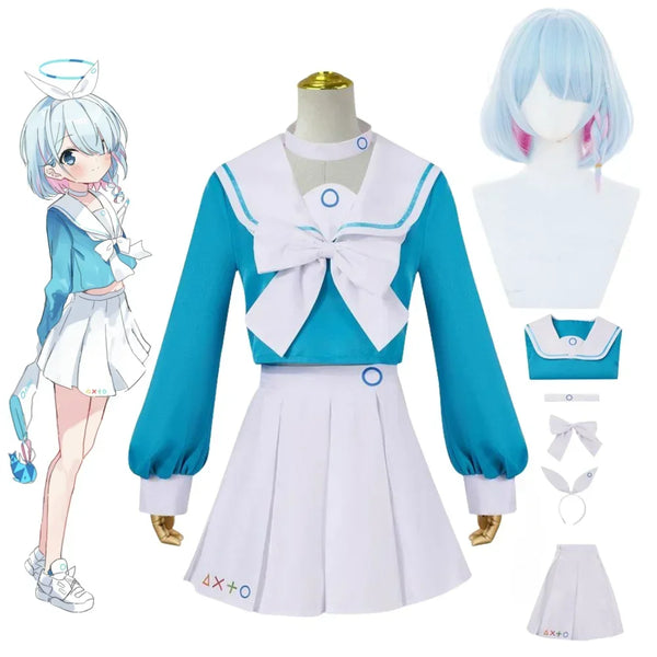 Anime Blue Archiveve Aronana Cosplay Costume Women Uniform Outfit Wig Sets Halloween For Woman Clothes