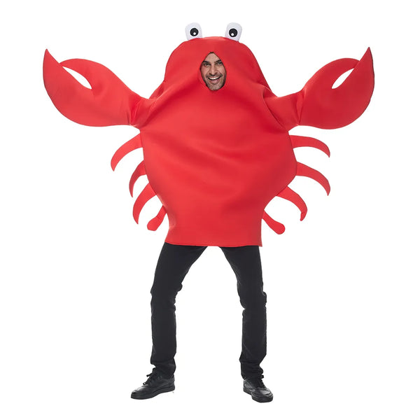 Adult Red Crab Costume Halloween Funny Sea Animal Cosplay