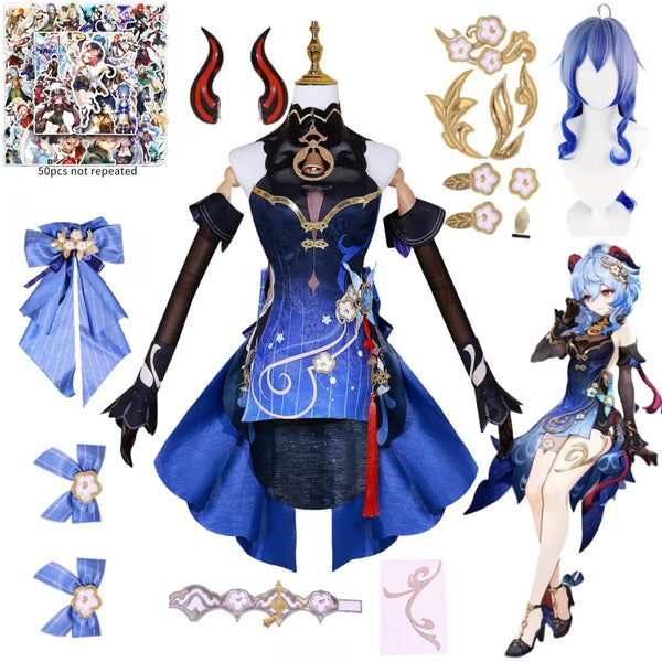 Ganyuyu Cosplay Game Yuanshen Liyue Lanterns a Rites Twilightht Blossomom Anime Costume Wig Sets For Woman