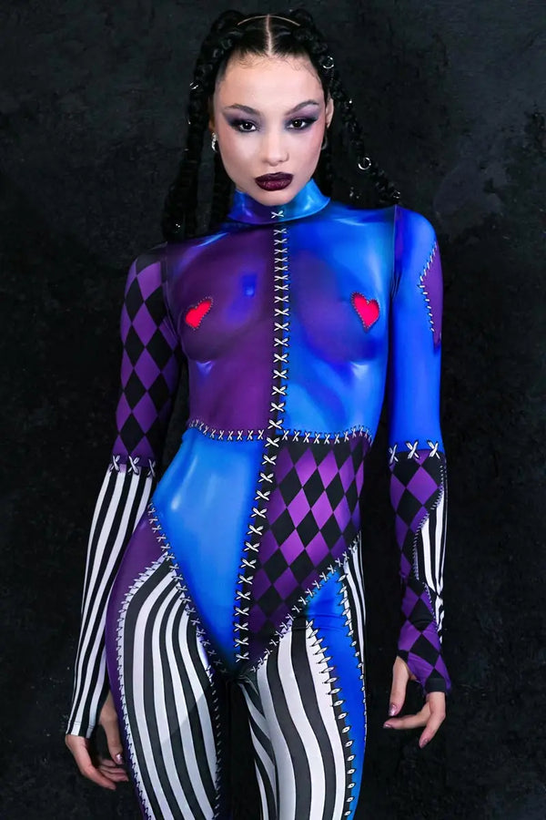 Cosplay Costume Women Clown Catsuit Jumpsuit Halloween Sexy 3D Printed Holiday Carnival Zentai Bodysuit Female Cosplay Outfit
