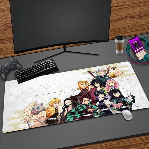 Demon Slayer Mousepad Gamer 900x400 Anime Extended Pad Pc Desk Accessories Computer Mouse Carpet Keyboard Mat Gaming Mouse Mats