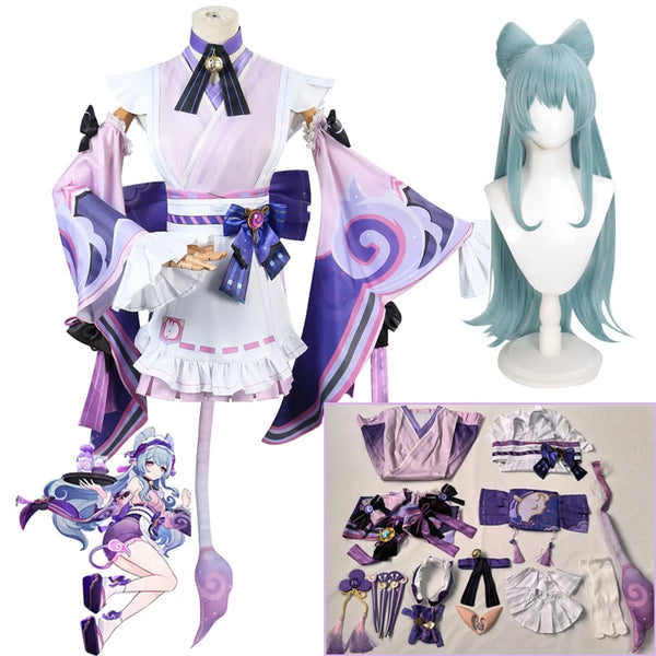 Yumemizuki Mizuki Cosplay Costume Wig for Game Genshin Impact Women Kimono Dress Women Role Play Outfits