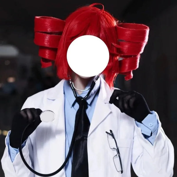 Anime Tetoto Cosplay Wig Finished Goods Spiral Ponytail Red Hair Role Play Props Accessories Handmade for Women Multi-modeling