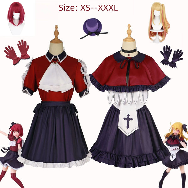 Oshi Ko No NEW Cosplay Costume Ruby Kana Singing and Dancing Costume Halloween Anime Outfit Girl Red Uniform Birthday Gifts