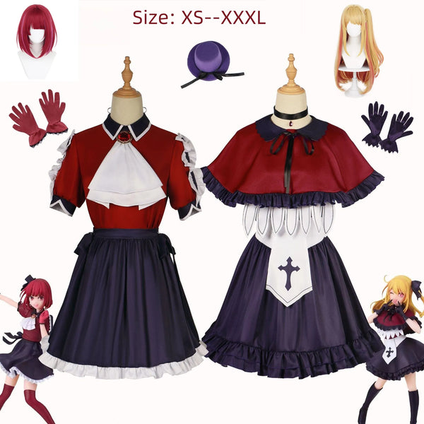 Oshihi Ko No NEW Cosplay Costume Ruby Kanana Singing and Dancing Costume Halloween Anime Outfit Girl Red Uniform Birthday Gifts