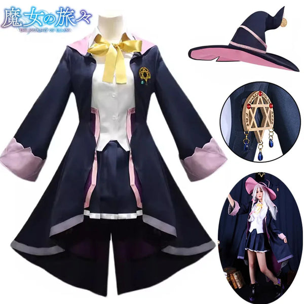 Anime Wandering Witch The Journey of Elaina Cosplay Costumes Elaina Uniforms Full Set Halloween Party Cosplay for Women