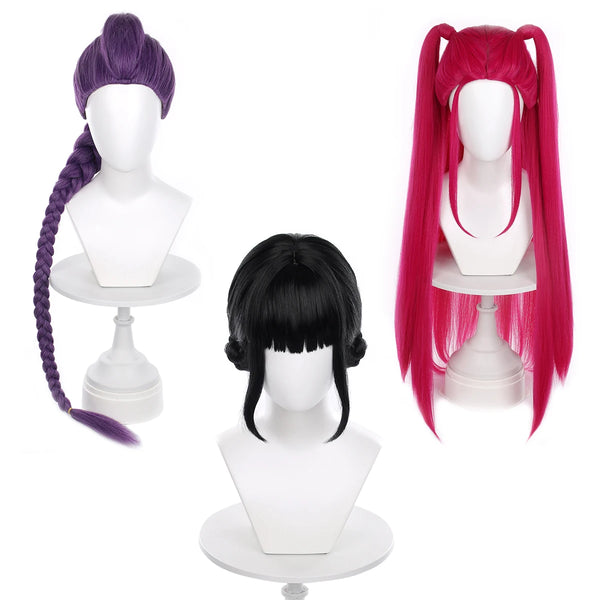 Anime Rumii Zoeyy Miraa Cosplay Wig Rose Net Synthetic Fiber Adjustable Size Halloween Convention