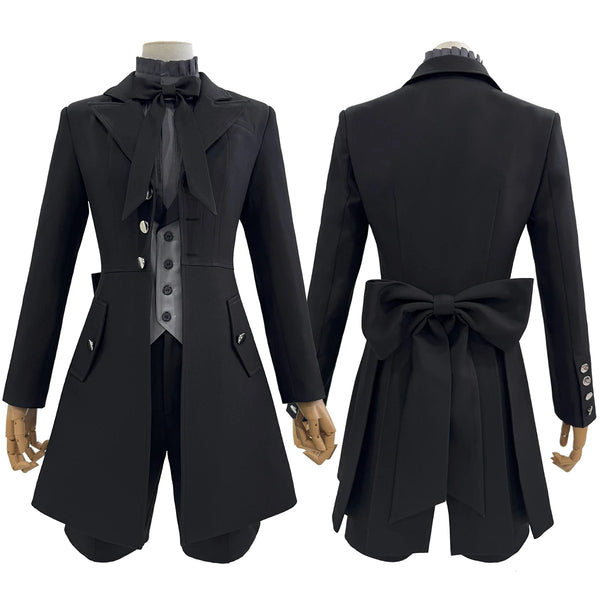 Anime Cielel Phantomhiveve Cosplay Costume Black Coat Shorts Shirt Vest Animation Convention Halloween Christmas
