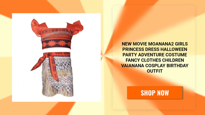 New Movie Moanana2 Girls Princess Dress Halloween Party Adventure Costume Fancy Clothes Children Vaianana cosplay Birthday Outfit by@Outfy