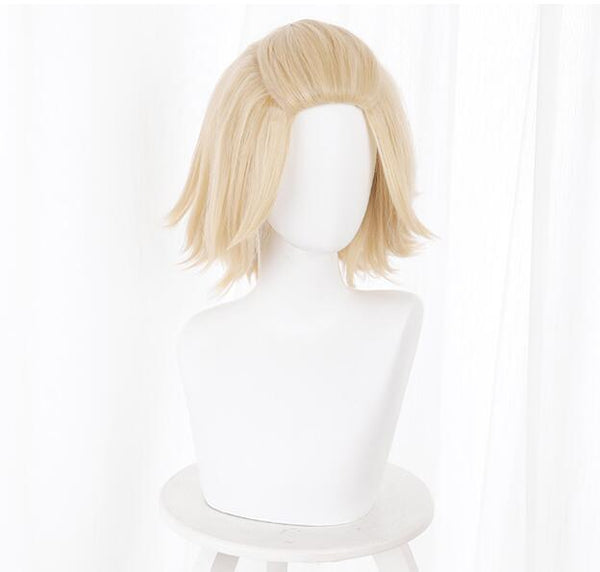 Anime Revengers Sano Tokyo Manjiro Cosplay Wig Mikey Light Blonde Short Hair Heat-Resistant High Temperature Wire