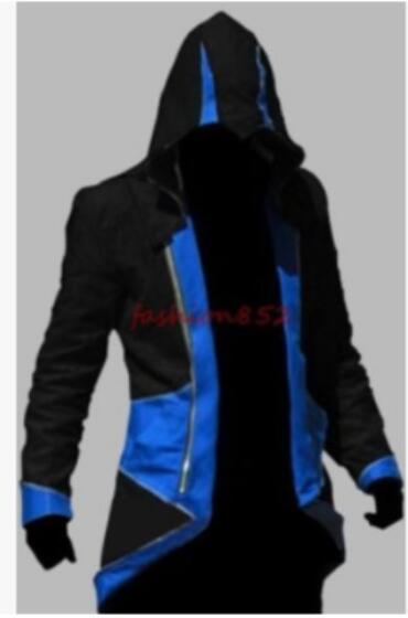 Assassin's Cosplay III Creed Connor 3 Blue And Black Jacket Cosplay Costume