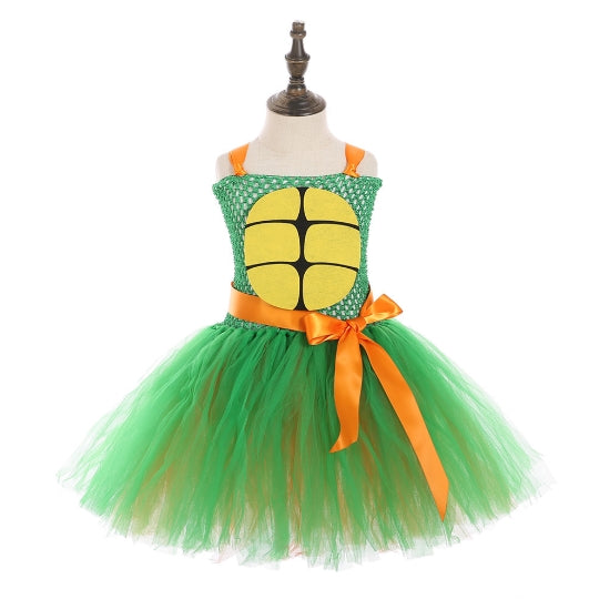 Kid Halloween Tutu Ninja Dress turtle Girls Dress