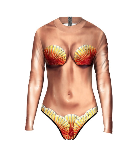 Carnival Party Performance Dress Human Tissue Digital Print Bodysuit