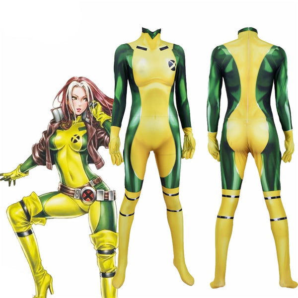 3D Printing X Movie MEN Rogue Cosplay Adult Kids Zentai Bodysuit Suit Jumpsuit Halloween Party Costume Women Girls