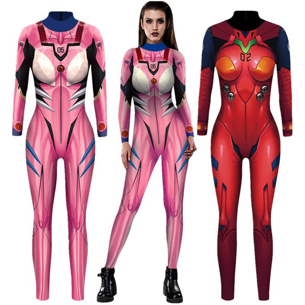 EVAs Asukaka Langleyey Soryuyu Cosplay Adult Kids Sexy Jumpsuit Catsuit Character Costumes Zentai Women Bodysuit Fancy Dress