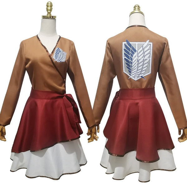 Attack oOn Titan Cosplay Costumes Mikasa Levi and Ackerman Lolita Dress Girl Skirt School Uniform Shingeki nNo Kyojin Woman Dresses