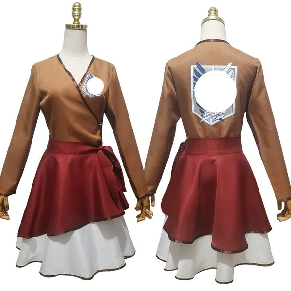 Attack On Titanan Cosplay Costumes Mikasasa Levivi and Ackermanman Lolita Dress Girl Skirt School Uniform Shingekiki No Kyojinin Woman Dresses
