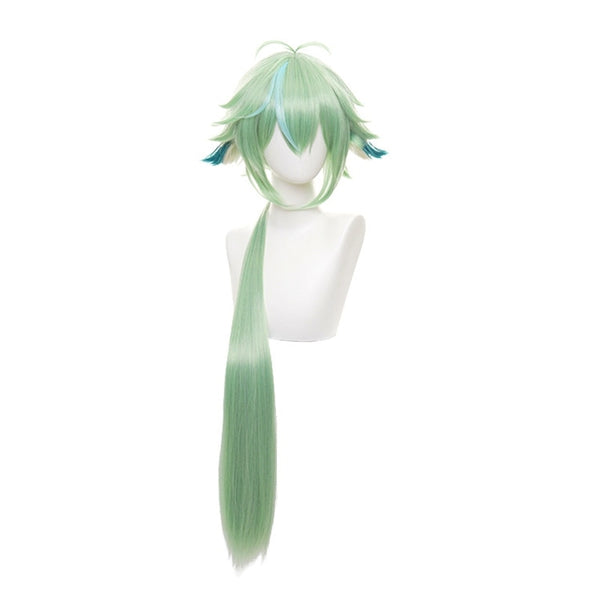 Genshing and Impacts Sucrose Cosplay 85cm Long Wig Green Apple Wig Cosplay Anime Cosplay Wigs Heat Resistant Synthetic Wigs Halloween