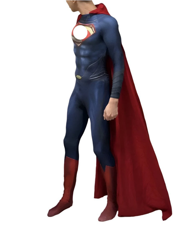 Adults Kids The Man of oh Steels Cosplay Costume Zentai Suit Superhero Halloween Bodysuit