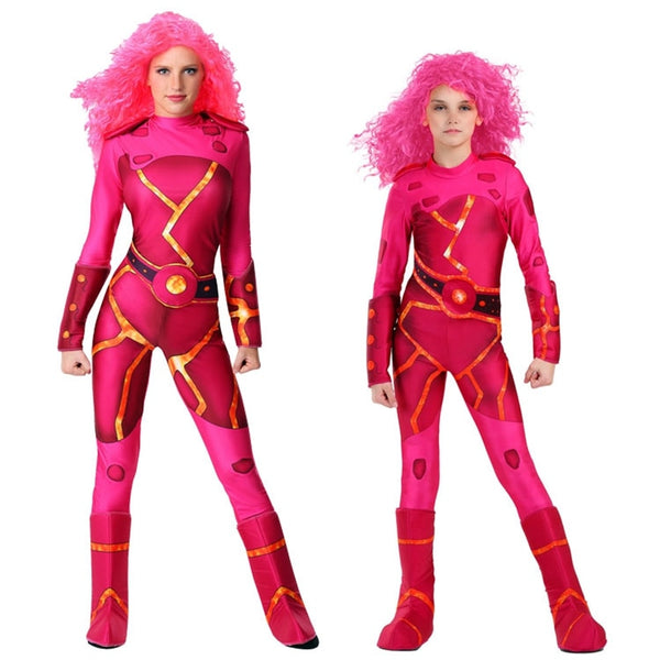 Halloween Cosplay Girl Kids Jumpsuit for Baby Girls Costume Rose Red Hells cos Angel Devil Party Vampirina Lava Girl Demon Costume