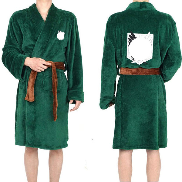 Anime Attack oOn Titanan Cosplay Bathrobe Winter Men Women Kimono Bath Robe Son Gokuku Cosplay Costumes Dressing Gown Cloak