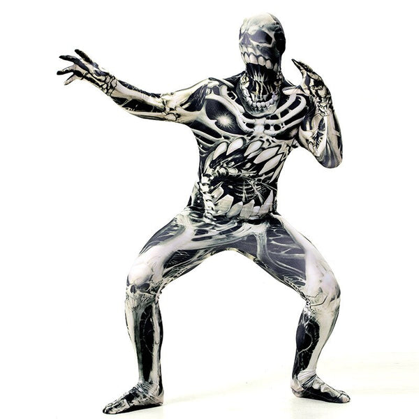 New Scary Cosplay Costume Zentai Zombieie for Masqueradede Carnival Women Men Horror Bodysuit Day of oh The Dead Halloween Costumes