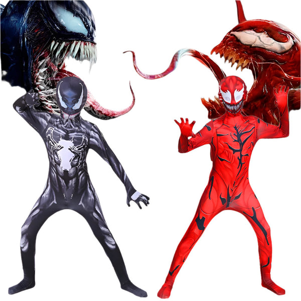 Superhero Venomom Let There Be Carnagege Cosplay Costume Zentai Outfits Uniform Jumpsuit Bodysuit Catsuit Adult Kids Halloween