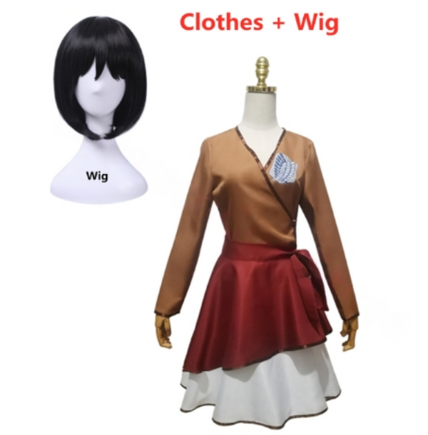 Attack On Titan Cosplay Costumes Mikasa Levi  Ackerman Lolita Dress Girl Skirt School Uniform Shingeki No Kyojin Woman Dresses
