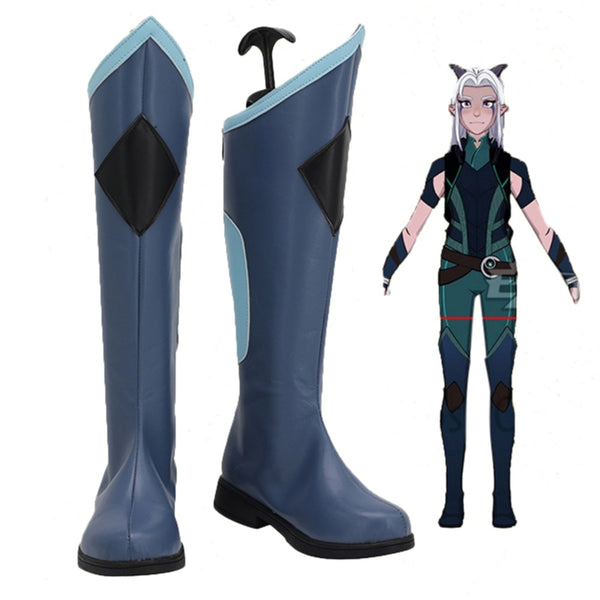 Rayla The Dragon Prince Cosplay Shoes Boots Leather Halloween Carnival Shoes Prop Custom Made