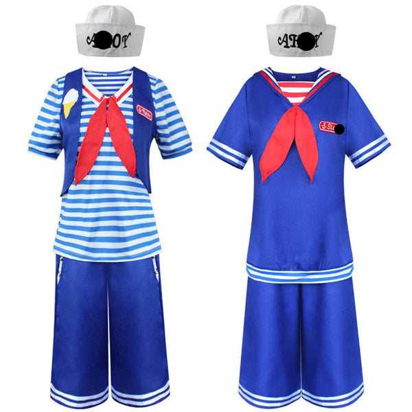 Stranger cos a Things Season 3 Robinin Steveve Harringtonon Scoopsps Ahoyoy Cosplay Costume Sailor Uniform