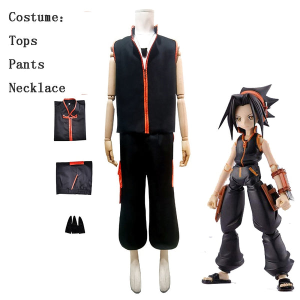 Anime Shamanman King The Super Star Yohoh Asakurara Cosplay Costume Outfits School Uniform Halloween Carnival  Party Suit For Men Boy