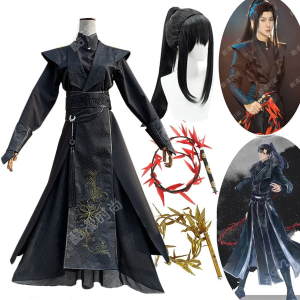 Anime Erhaha Mo Ran Cosplay Costumes Tian Guan Ci Fu He Xuan Mo Ran Cosplay Costume Shoes Wig Prps For Women Men Halloween Party
