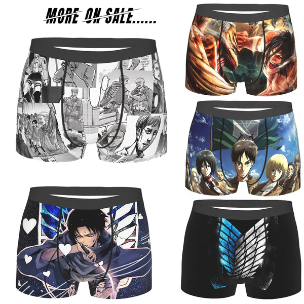 Erwin Smith Attack oOn Titan Titans Anime Underpants Breathbale Panties Male Underwear Print Shorts Boxer Briefs