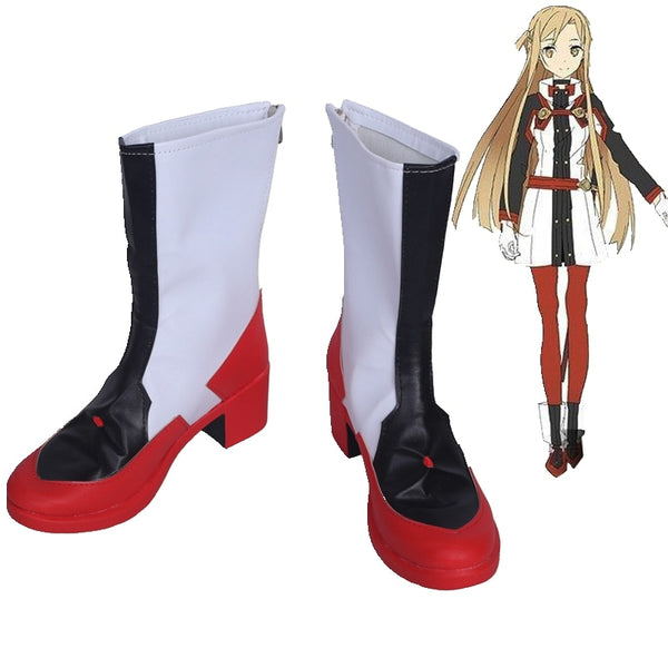 Unisex Anime Cos Sword Art Game Online Ordinal Scale Yuuki Asuna Cosplay Boots Custom Made