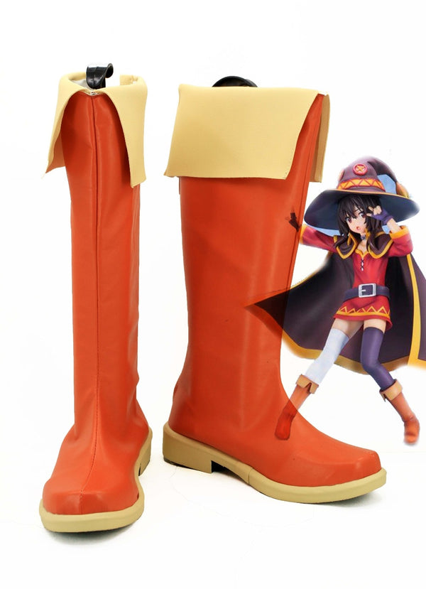 Kono Subarashii Sekai ni Shukufuku wo Megumin Cosplay Boots Anime Shoes Custom Made