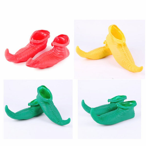 Halloween Party Adult Costumes Cosplay Dress Clowns Shoes Jokers Pointed Shoes Elf Latex Shoes