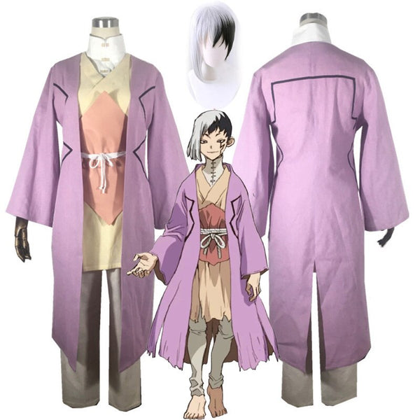 Anime Dr S Stone Asagiriri Gens Cosplay Costume Ishigamimi Senkuku costumes Uniforms Belt pants Outfit Fancy Suit Halloween Costumes Wig