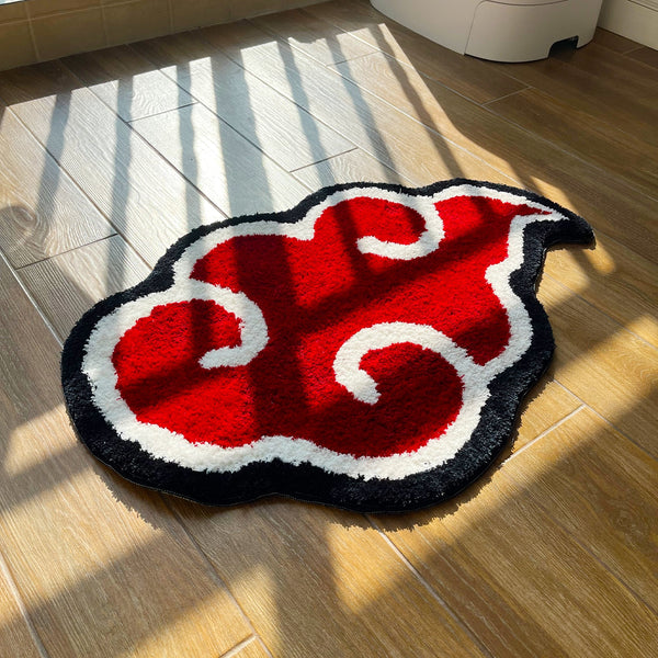 Japanese Anime Red Cloud Doormat Mat Anti-Slip Kitchen Bedroom Handmade Tufted Rug Carpet Living Room Entrance Rug Home Decor