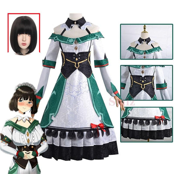 Katherynene Cospaly Dresses Game Genshing and Impacts Catherinene Cosplay Costume Women Dress Halloween Carnival Party Clothing