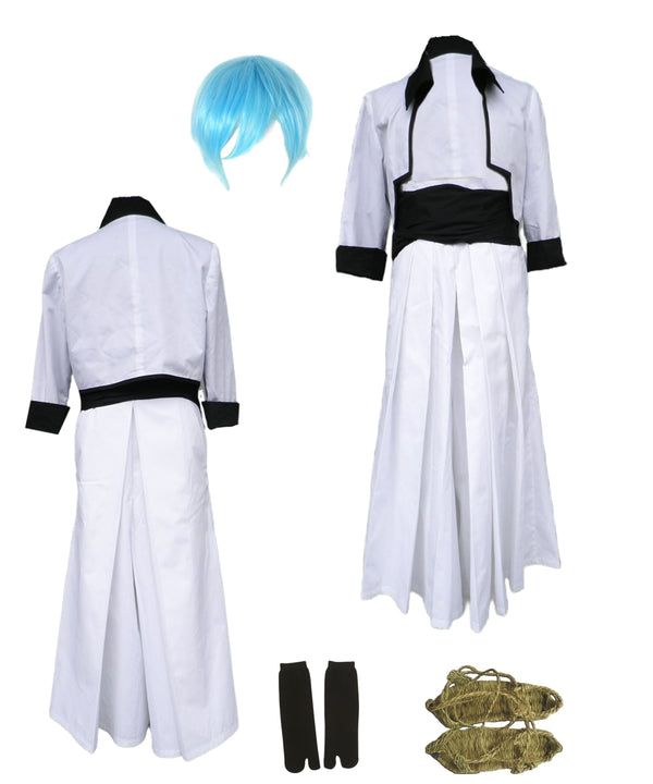 Anime Bleaches Cosplay/Grimmjow Jeagerjaques Cosplay White Captain Kimono Men's Halloween Costumes