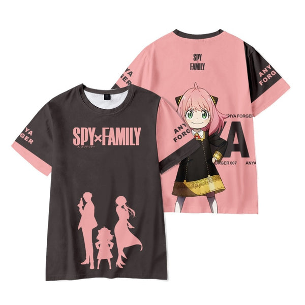 SPY X FAMILY Anime Cosplay Print Kinder Erwachsene T-Shirt O-Ausschnitt Kurzarm Sommer Kausal T-Shirt Tops Cosplay Kostüme