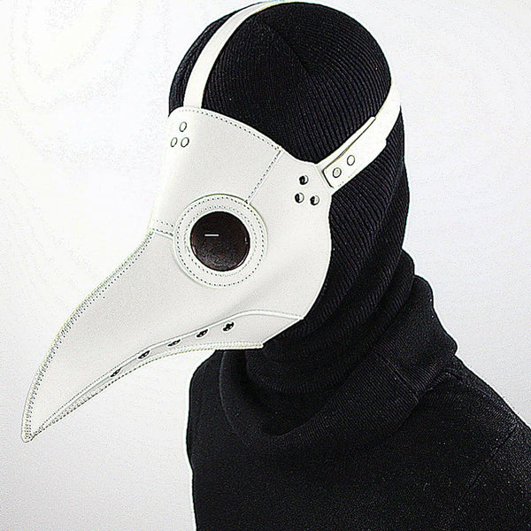Funny Medieval Steampunk Plague and Doctor a Bird Mask Latex Punk Cosplay Masks Beak Adult Halloween Event Cosplay Props White Black